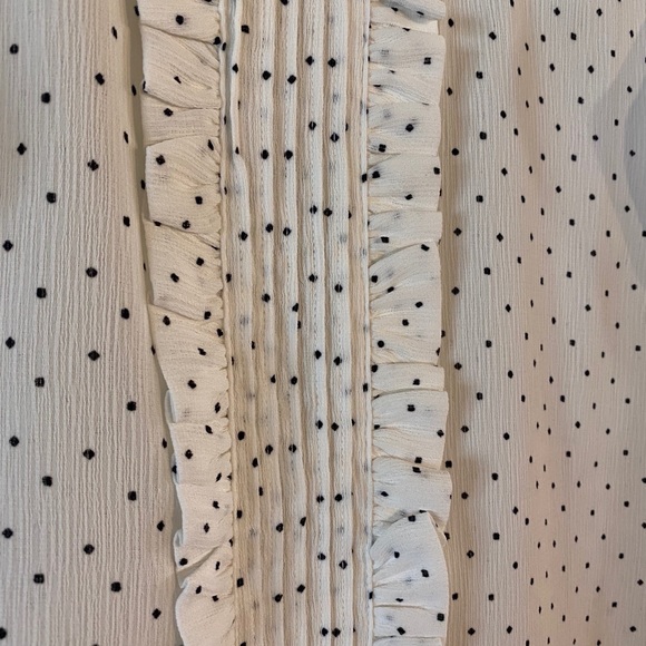 White blouse with black polka dots - Picture 3 of 5